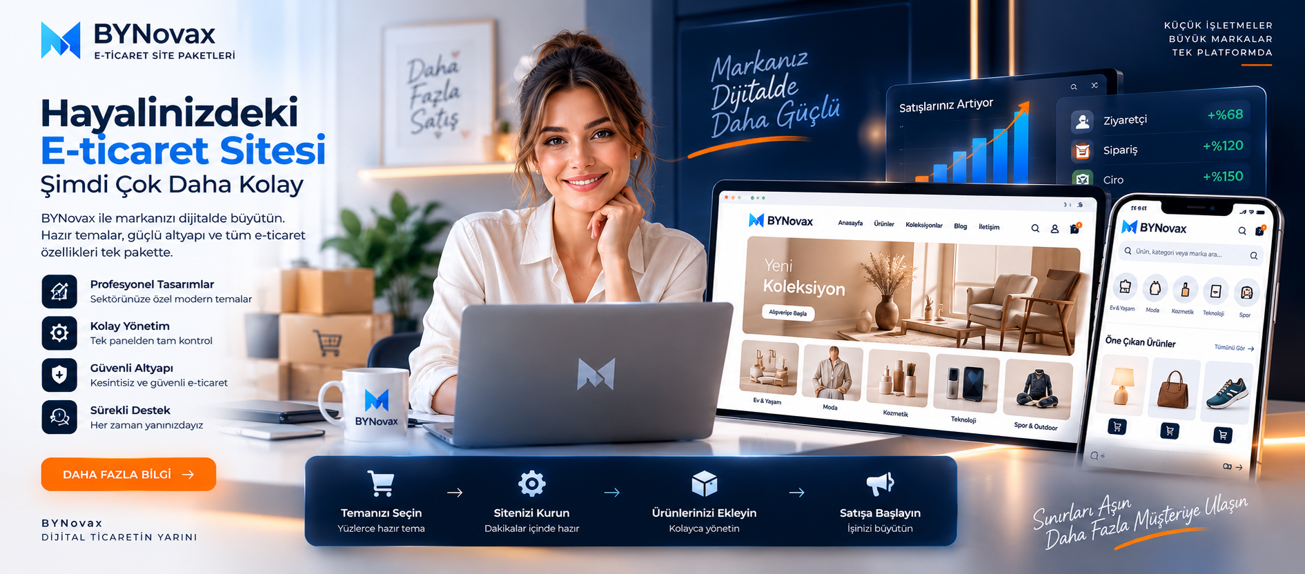 BYNovax e-ticaret altyapısı ve dijital mağaza ekosistemi